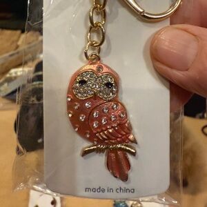 Mint Owl Crystal Bag Charm & Keychain – Choose Your Color ✨🦉